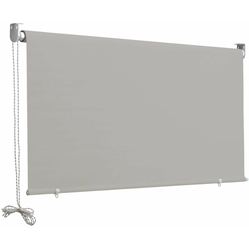 foto del prodotto giordanoshop tenda da sole a caduta 2,5x1,5m in poliestere grigio cenere