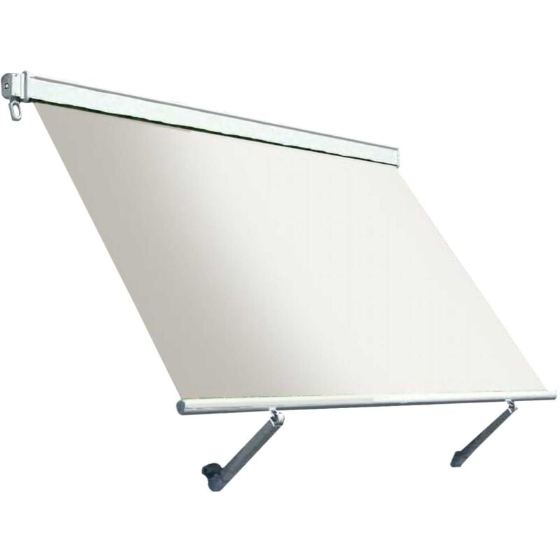 foto del prodotto giordanoshop tenda da sole avvolgibile manuale 150x250 cm in alluminio e poliestere beverly beige