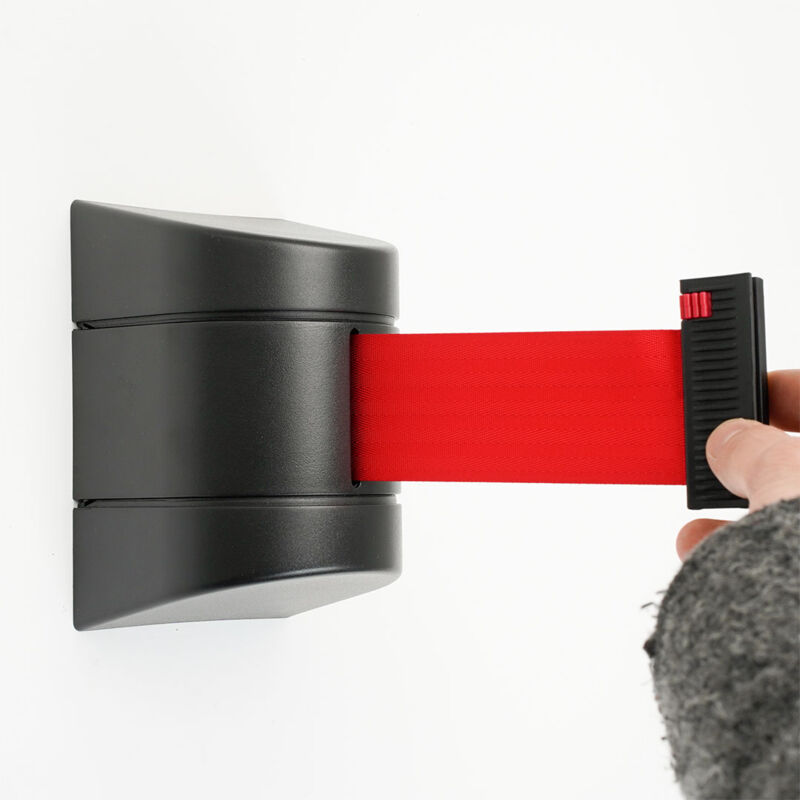 foto del prodotto giordanoshop tendinastro da parete 10 m con clip di chiusura nastro rosso