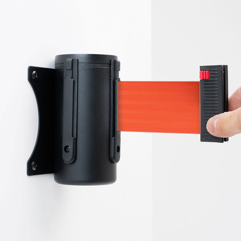 foto del prodotto giordanoshop tendinastro da parete 3 m con clip di chiusura nastro arancio