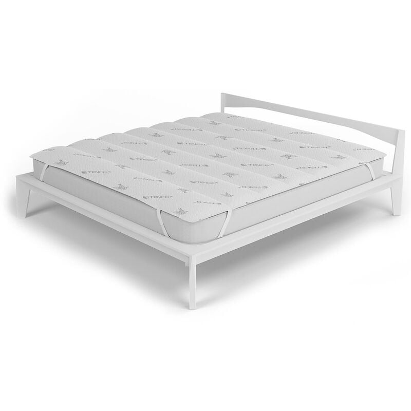 foto del prodotto giordanoshop topper trapuntato imbottito 1 piazza e mezzo con elastici grigio chiaro