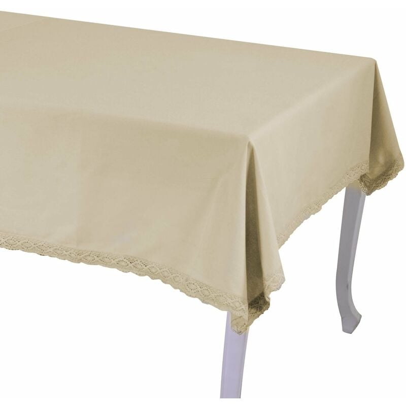 foto del prodotto giordanoshop tovaglia quadrata 140x140 cm in cotone 180 gsm amelie beige
