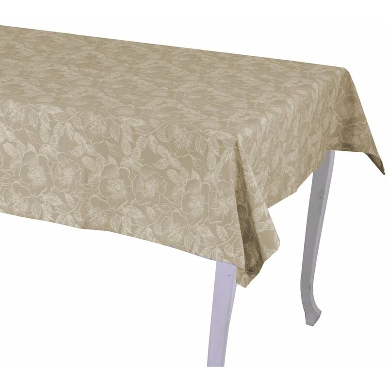 foto del prodotto giordanoshop tovaglia rettangolare 140x180 cm in cotone 180 gsm tessuto wild rose beige