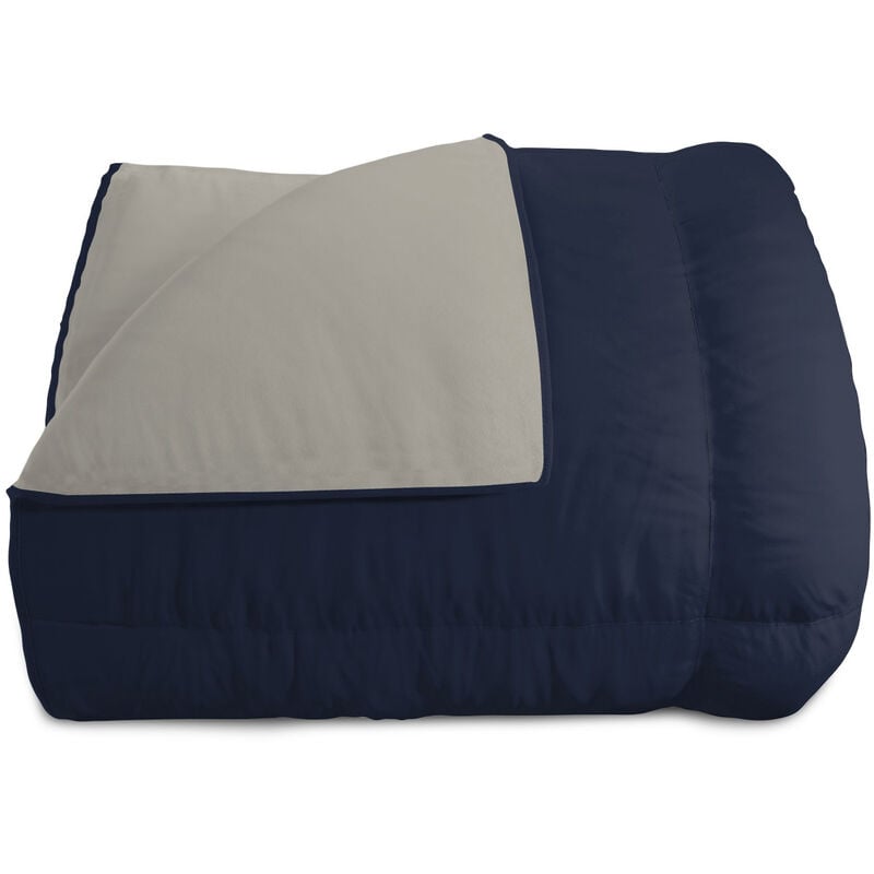 foto del prodotto giordanoshop trapunta invernale matrimoniale doubleface 300gr blu scuro grigio chiaro