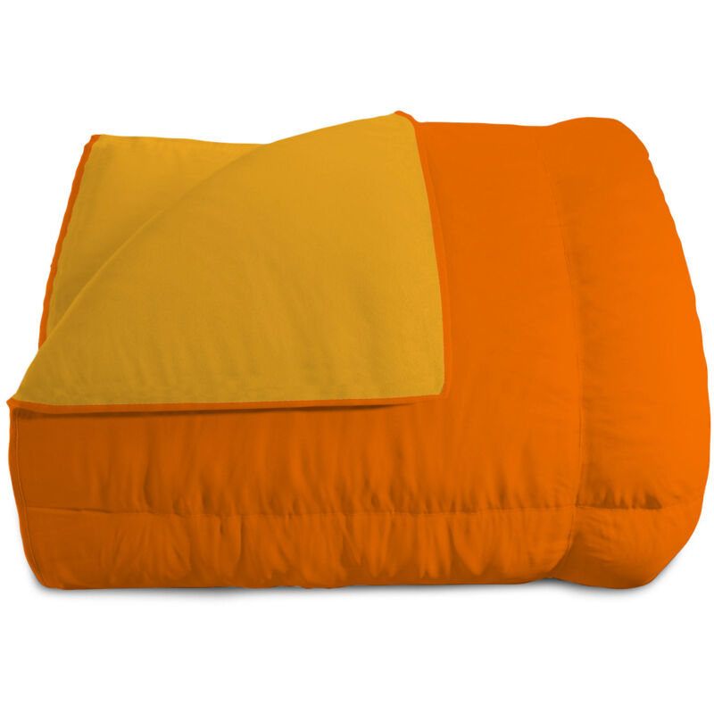 foto del prodotto giordanoshop trapunta invernale singola doubleface 300gr arancio giallo
