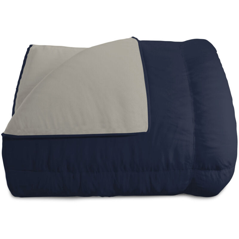 foto del prodotto giordanoshop trapunta invernale singola doubleface 300gr blu scuro grigio chiaro