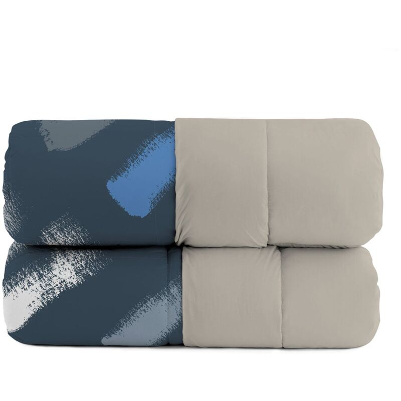 foto del prodotto giordanoshop trapunta invernale singola stampata in microfibra 200gr double face gessetti
