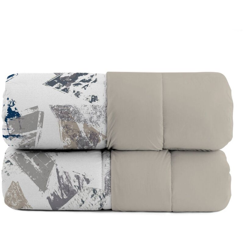 foto del prodotto giordanoshop trapunta invernale singola stampata in microfibra 200gr double face urban blu