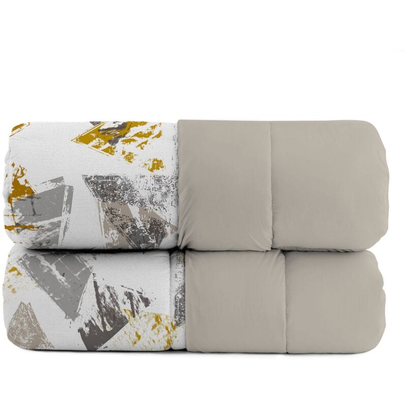 foto del prodotto giordanoshop trapunta invernale singola stampata in microfibra 200gr double face urban giallo