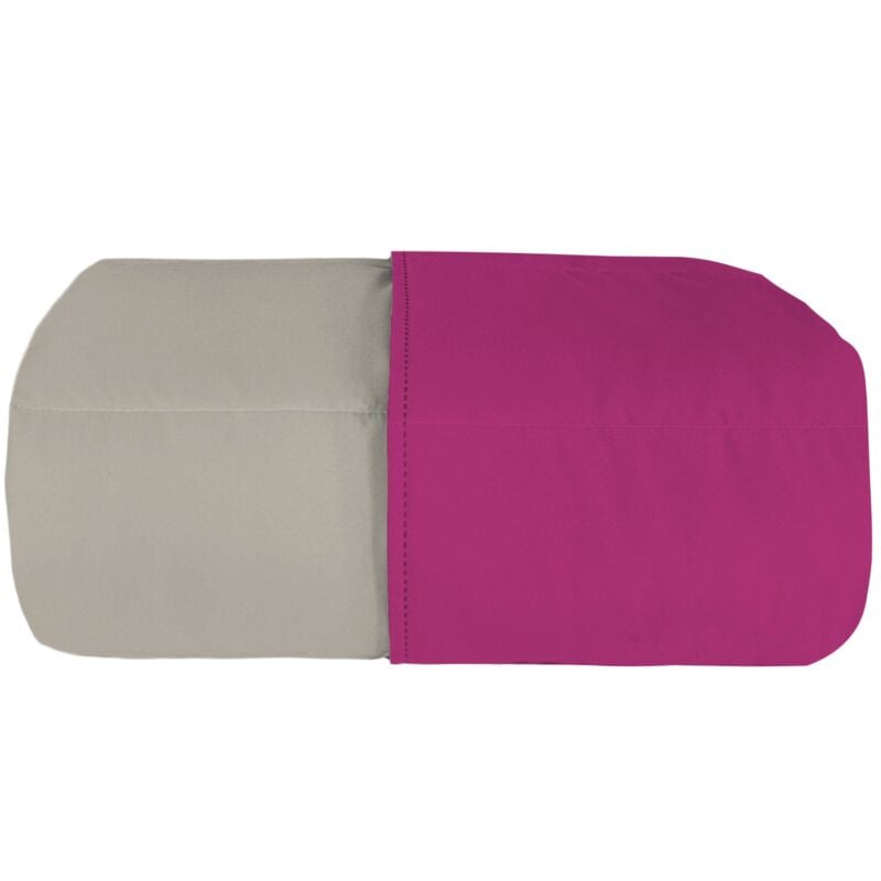 foto del prodotto giordanoshop trapuntino double face singolo 100gr tinta unita in microfibra fucsia grigio chiaro