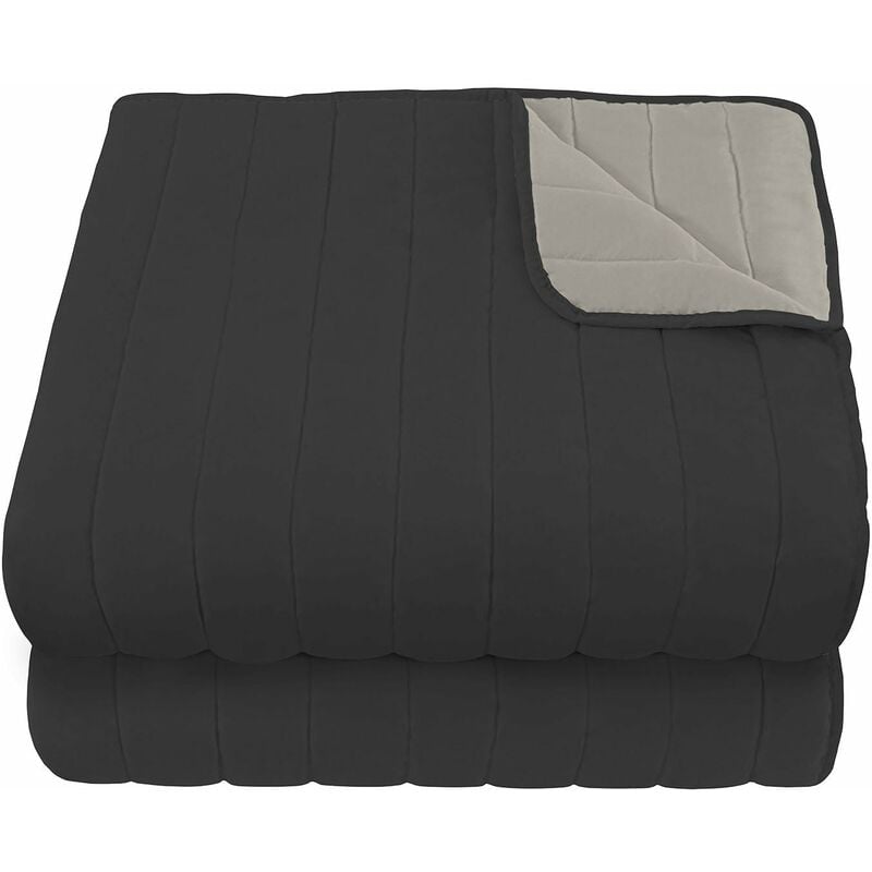 foto del prodotto giordanoshop trapuntino doubleface 1 piazza e mezzo 100gr grigio chiaro grigio scuro