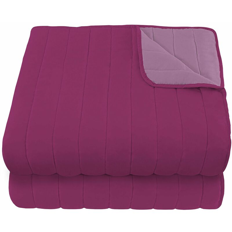 foto del prodotto giordanoshop trapuntino doubleface 1 piazza e mezzo 100gr lilla fuxia