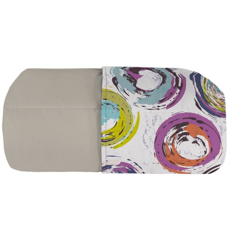 foto del prodotto giordanoshop trapuntino estivo singolo in microfibra 100 gr con stampa cerchi astratti basic