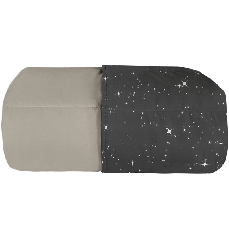 foto del prodotto giordanoshop trapuntino singolo 100gr con stampa in microfibra stars grigio