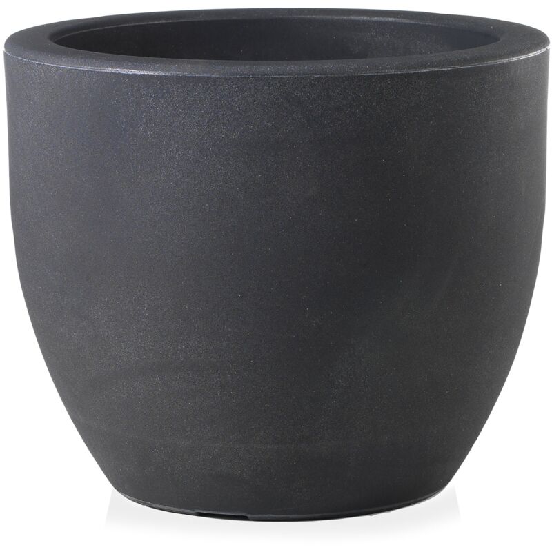 foto del prodotto giordanoshop vaso 30 cm in resina ares 30 antracite
