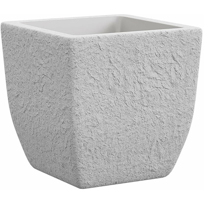 foto del prodotto giordanoshop vaso 41,3x41,3x40,4 cm in polietilene lithos 40 bianco pietra