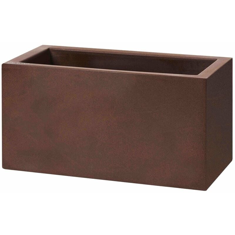 foto del prodotto giordanoshop vaso 80x40x40 cm in resina schio cassa maxi bronzo
