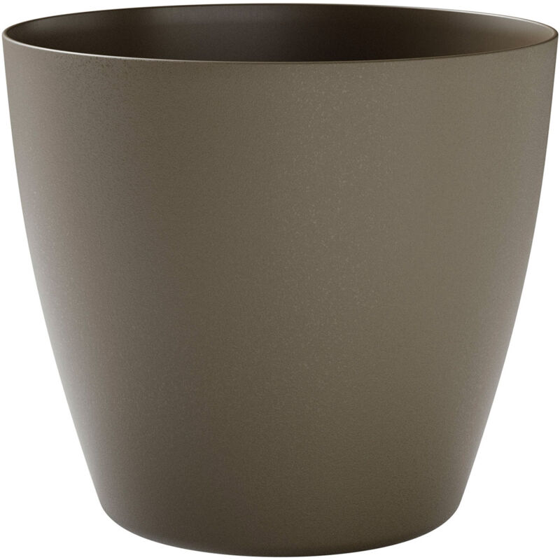 foto del prodotto giordanoshop vaso da interno e esterno 40x36 cm in polipropilene bayon 40 sand grigio tortora