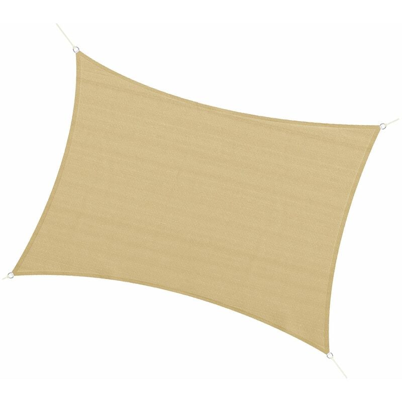foto del prodotto giordanoshop vela ombreggiante protettiva 4x3m in hdpe beige