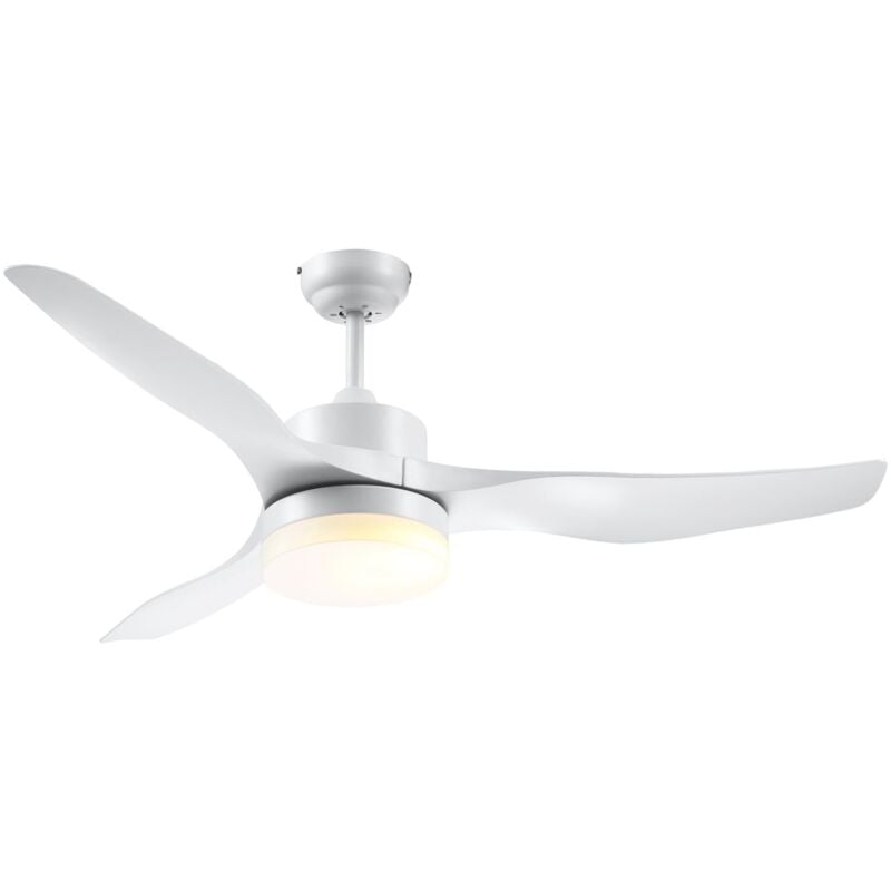 foto del prodotto giordanoshop ventilatore da soffitto 3 pale e lampada led 132x40 cm 6 velocit bianco