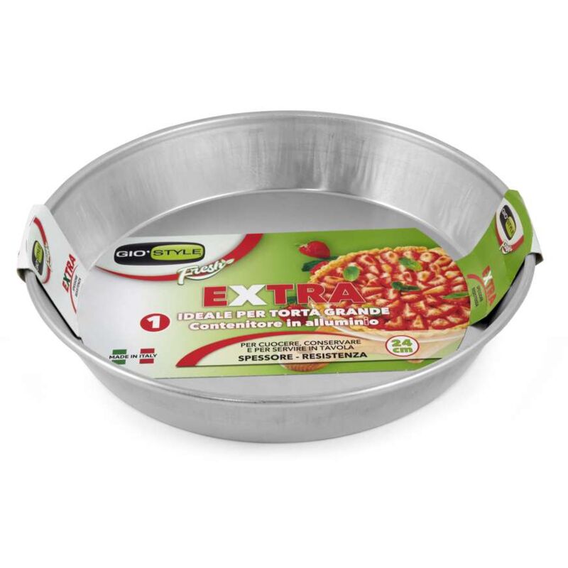 foto del prodotto giostyle teglia rotonda in alluminio 24 cm confezione da 3