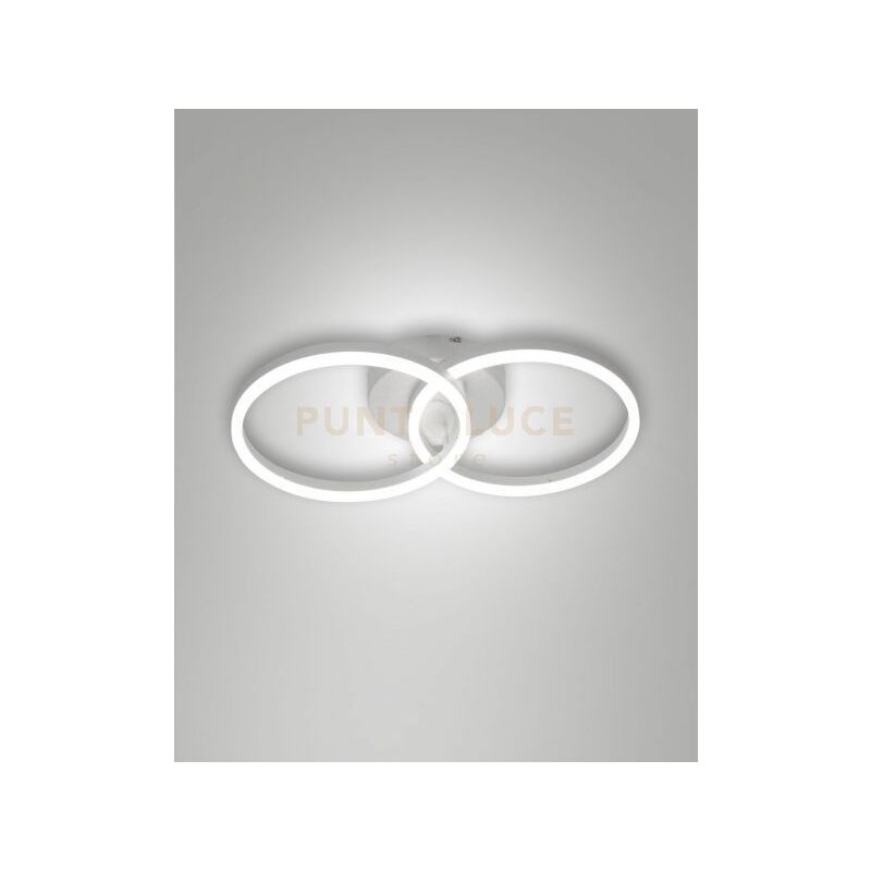 foto del prodotto giotto applique bianca d.30 d.30cm 2 luci a led 3000k 36w 3780 lm dimmerabile