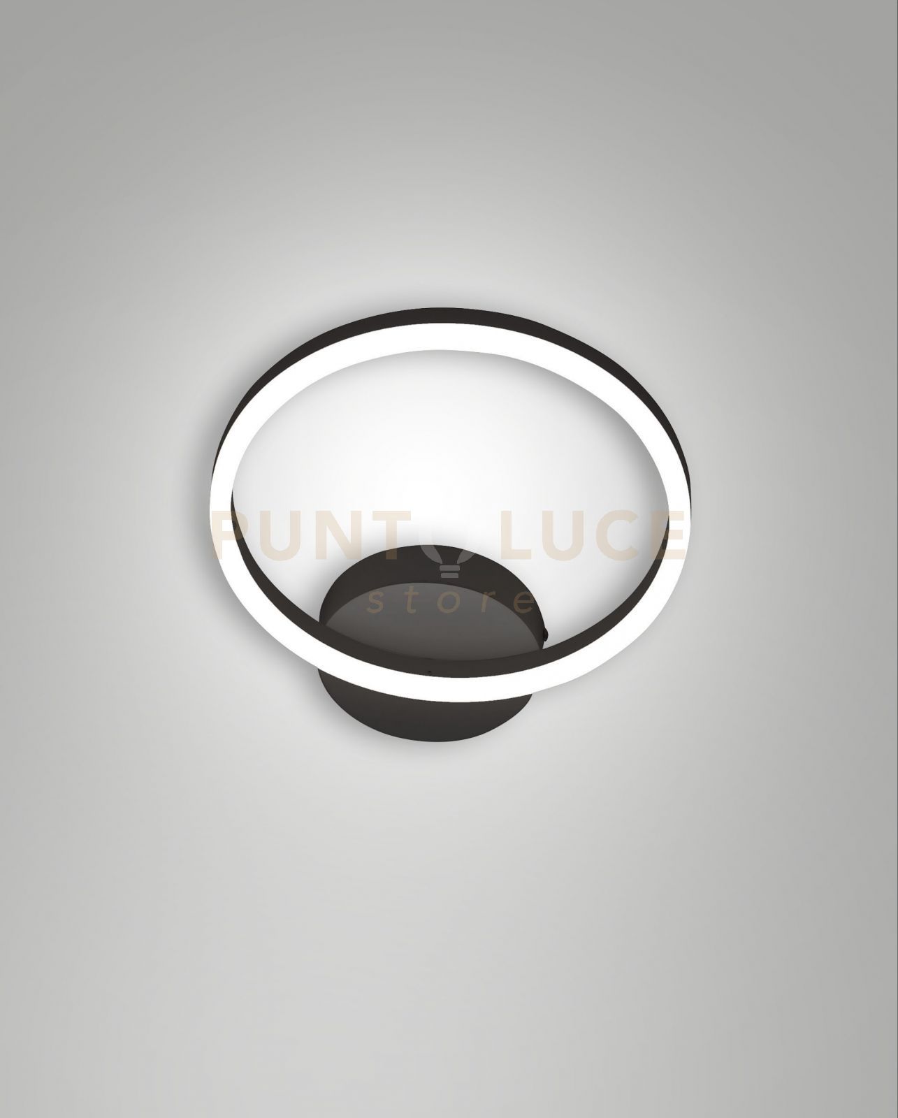 foto del prodotto giotto applique nera d.30cm led 3000k - 18w - 1890 lm dimmerabile 1 luce c acces. smart