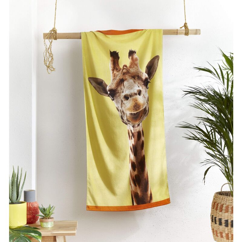 foto del prodotto giraffa asciugamano, cotone, giallo, beach towel catherine lansfield