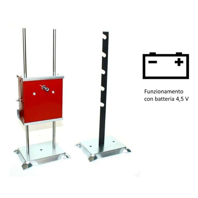 foto del prodotto girarrosto a batteria rosso, portata 7 kg