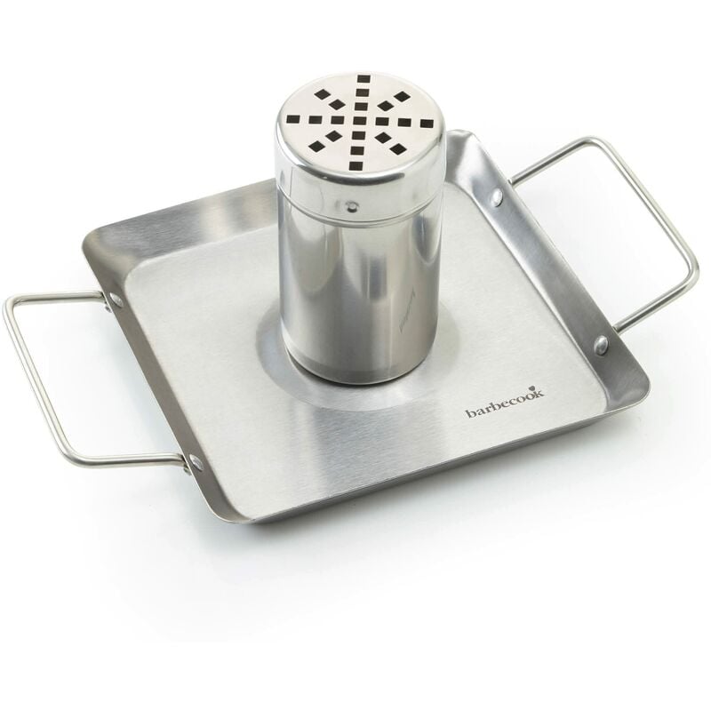 foto del prodotto girarrosto con vaschetta di raccolta, girarrosto per barbecue e forno, accessori per barbecue in acciaio inossidabile, 27,5 x 18,5 cm barbecook