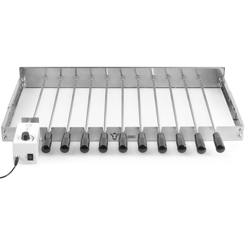 foto del prodotto girarrosto elettrico struttura in acciaio inox con 11 spiedini e motore regolabile bbq toro