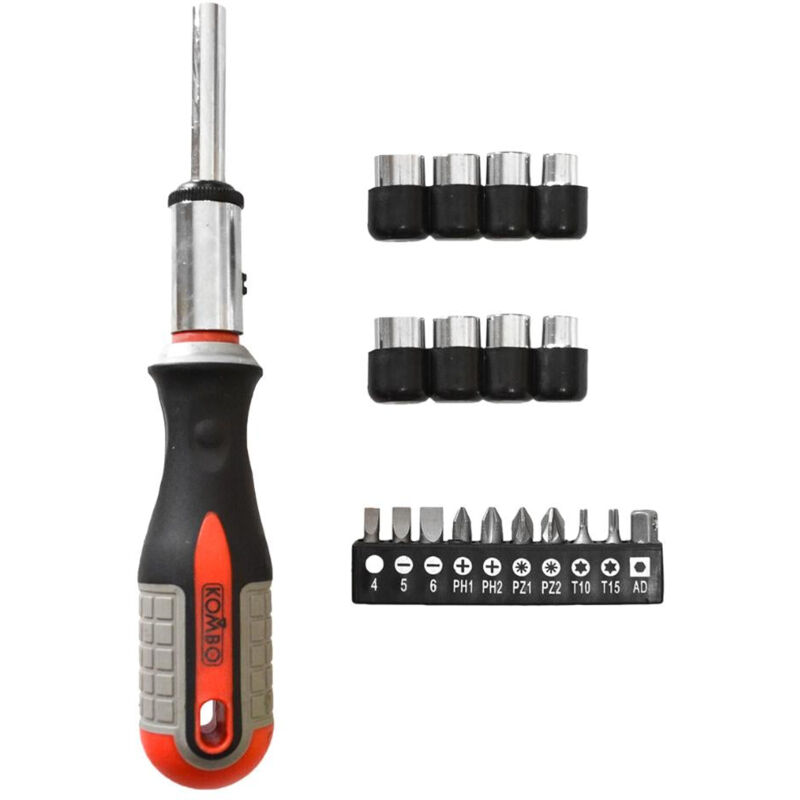 foto del prodotto giravite a cricchetto con set 22 punte standard phillips
