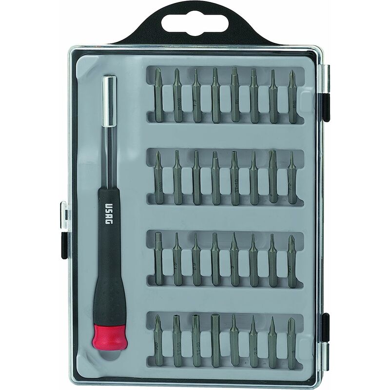foto del prodotto giravite precisione portainserti 32 inserti croce taglio torx esagonali usag