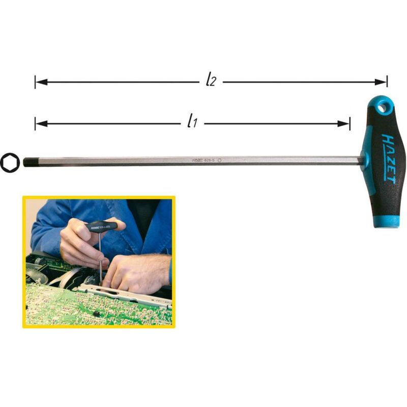 foto del prodotto giraviti con impugnatura a t 828-6 profilo esagonale interno ac 6 mm