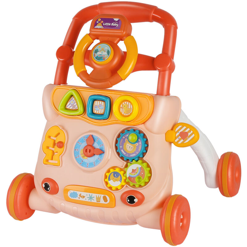 foto del prodotto girello 3 in 1 per bambini 40x32x40,5 cm rosa