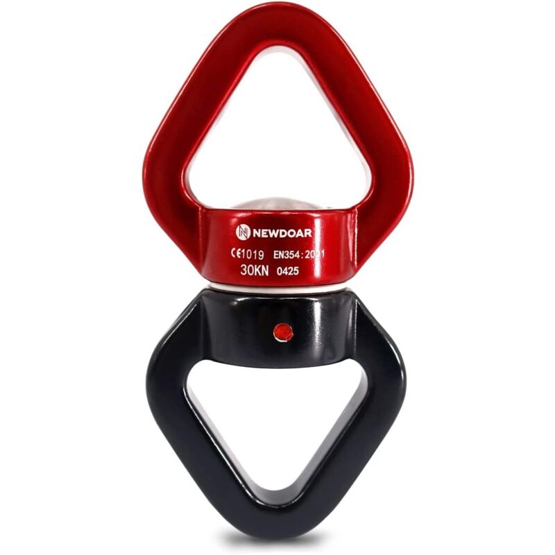 foto del prodotto girevole oscillante, dispositivo girevole microrotatore certificato ce da 30 kn, discensore per arrampicata per danza aerea, altalena yoga, amaca