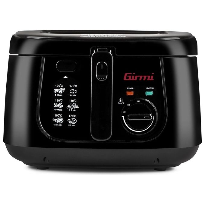 foto del prodotto girmi fg21 friggitrice 1800w 2.5 litri antiaderente nero