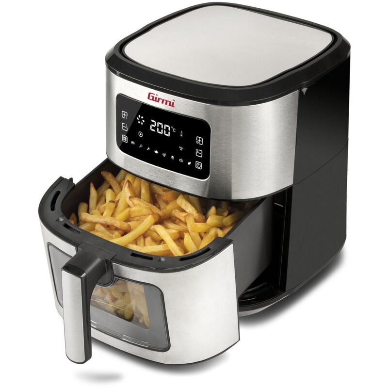 foto del prodotto girmi fg8800 friggitrice singolo 6,5 l indipendente 1700 w friggitrice ad aria calda nero, acciaio inossidabile