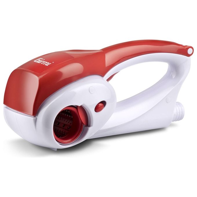 foto del prodotto girmi gt0201 grattugia elettrica ricaricabile 12w 2 rulli inox bianco rosso