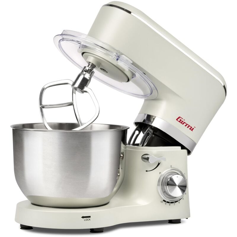 foto del prodotto girmi im47 impastatrice planetaria, capacit 6 litri, impasti fino a 2,4 kg, 1500 w max, pulse, 10 velocit , contenitore inox, accessori inclusi,