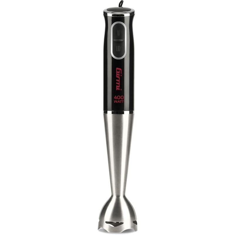 foto del prodotto girmi mixer a immersione 400 watt dc fusto e lame 19 cm inox nero acciaio mx03