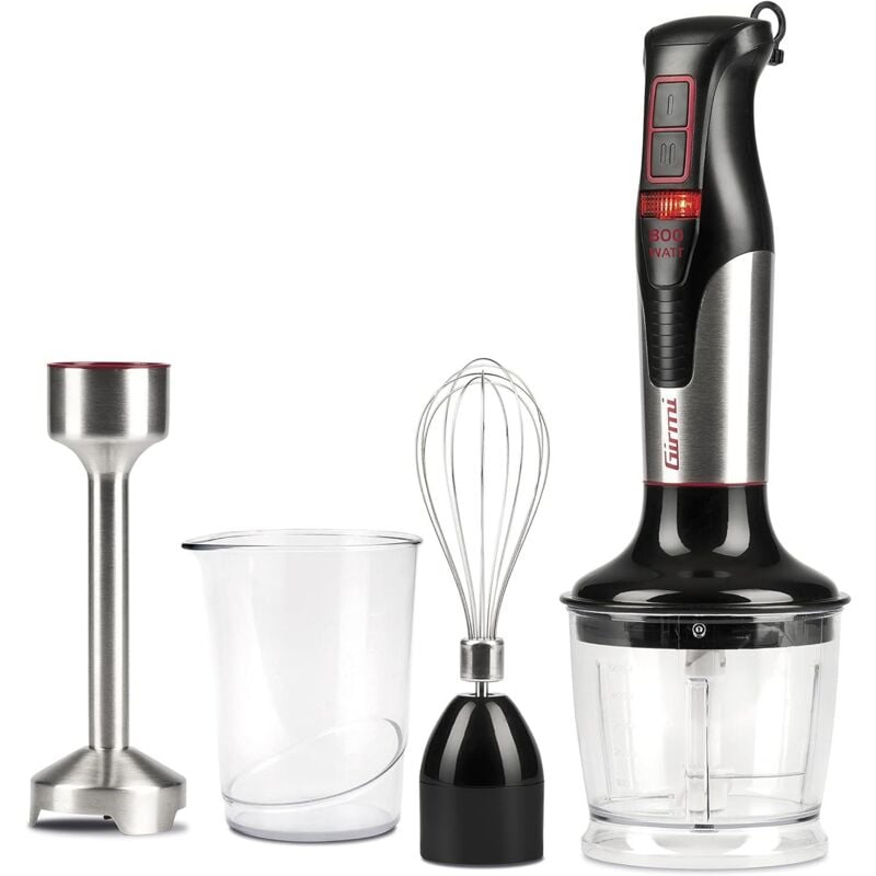 foto del prodotto girmi mx39 mixer a immersione con kit 800 watt 4 lame fusto 19 cm