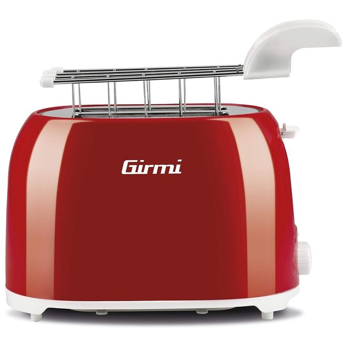 foto del prodotto girmi tp10 tostapane pinze inox 7 livelli di cottura raccogli briciole spegnimento automatico 750w rosso