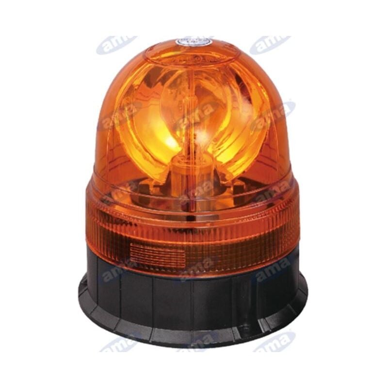 foto del prodotto girofaro alogeno 12v 55w base piana 160x140mm trattore veicolo industriale ip66