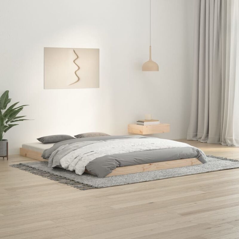 foto del prodotto giroletto 135x190 cm double in legno massello di pino vidaxl