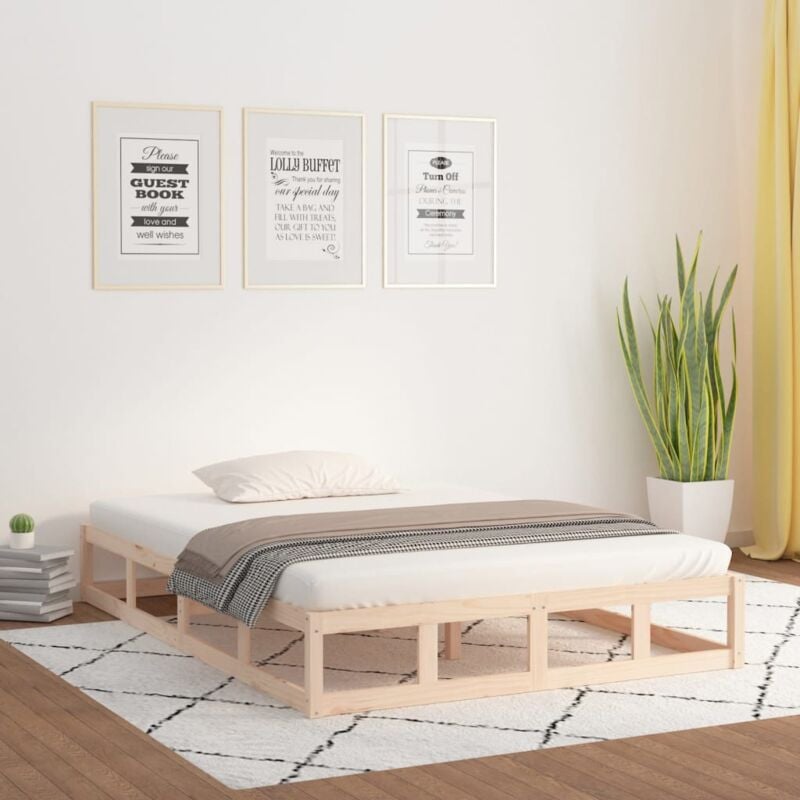 foto del prodotto giroletto 140x200 cm in legno massello vidaxl