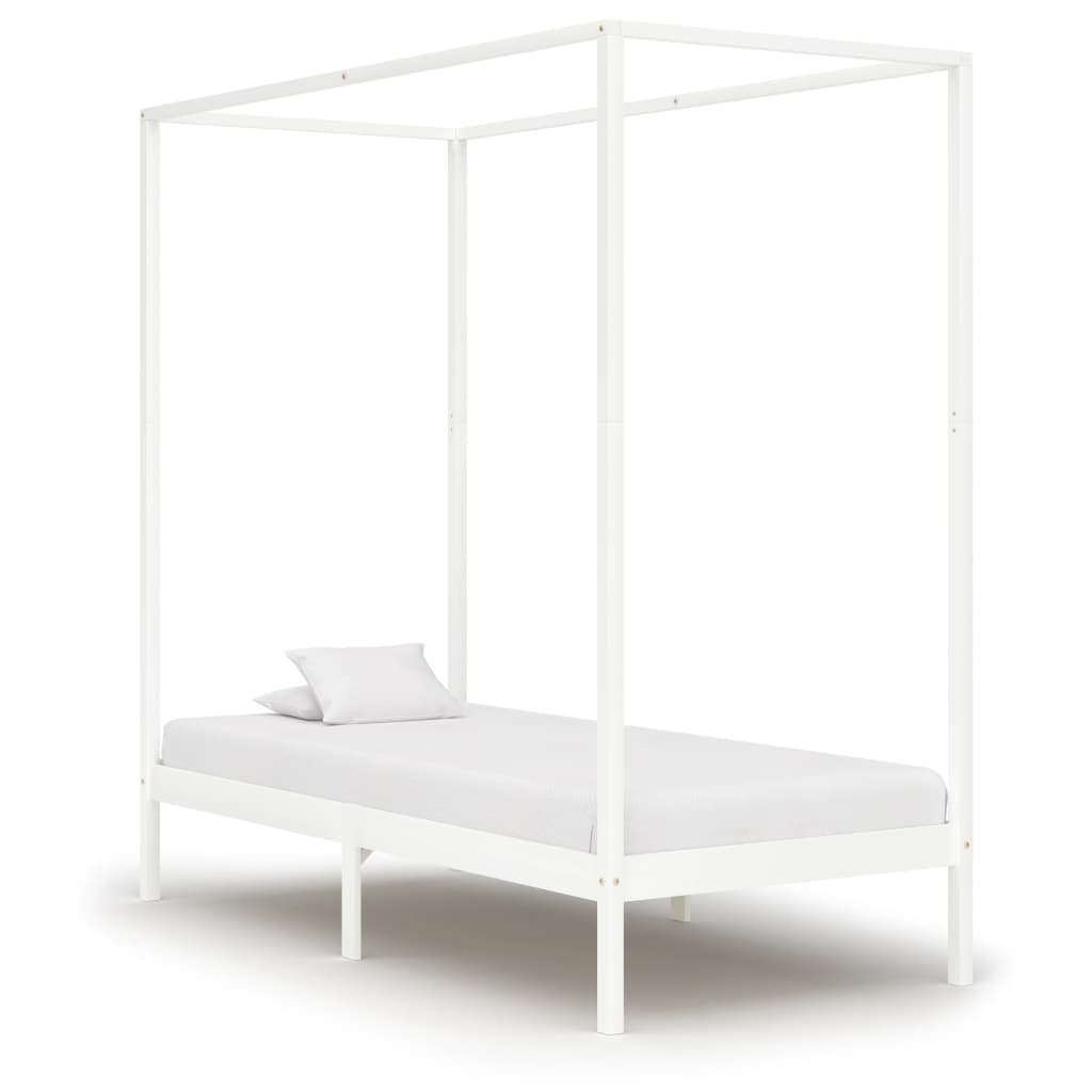 foto del prodotto giroletto a baldacchino bianco legno massello di pino 100x200cm