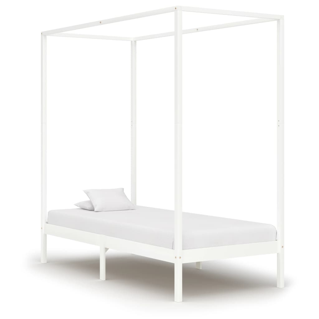 foto del prodotto giroletto a baldacchino bianco legno massello di pino 90x200 cm cod mxl 60085