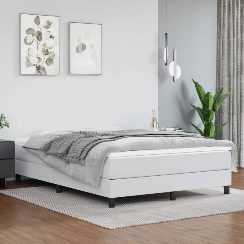 foto del prodotto giroletto a molle bianco 140x190 cm in similpelle