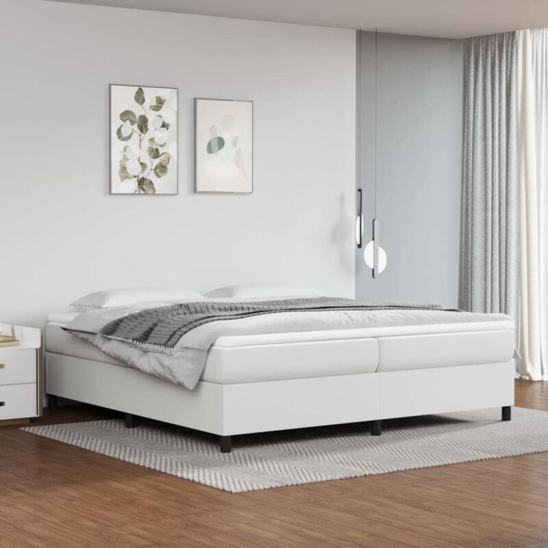 foto del prodotto giroletto a molle bianco 200x200 cm in similpelle
